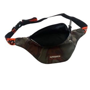 Super Dry Waist bag / Fanny pack . Camo bright orange